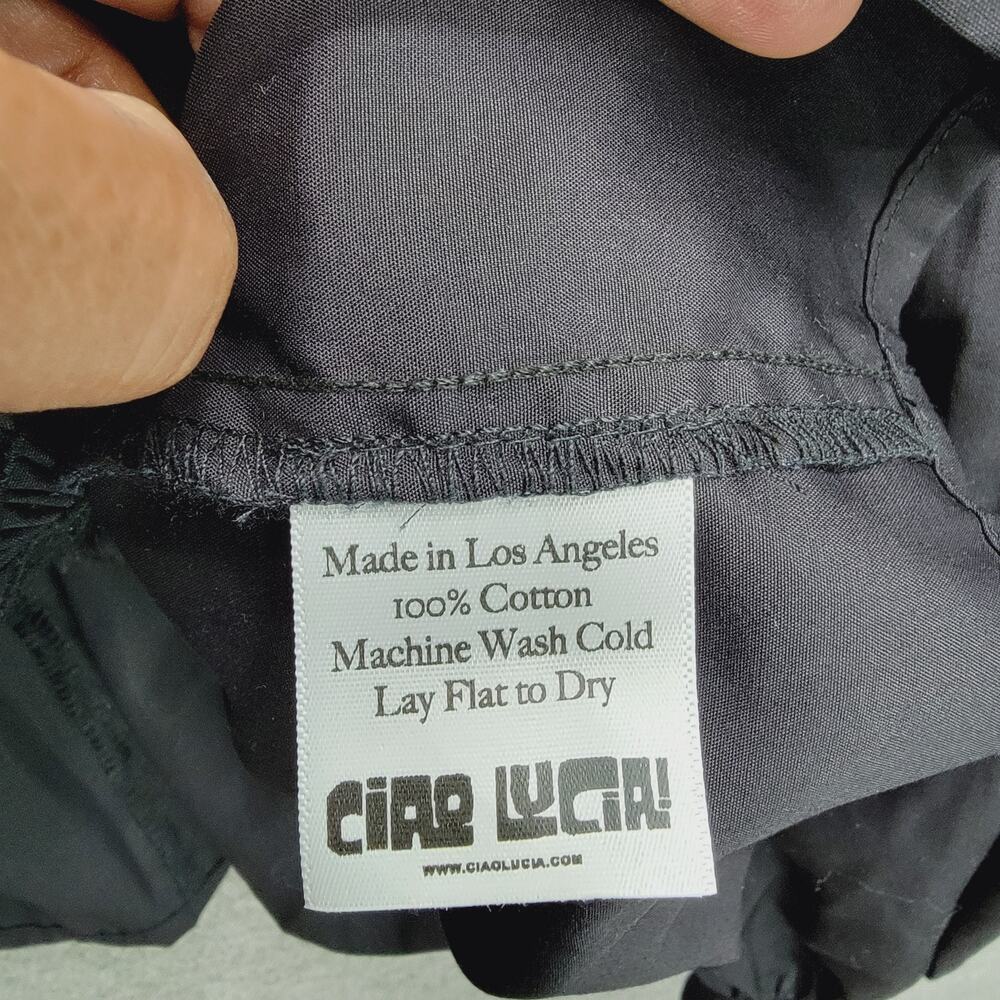 CIAO LUCIA SMOCKED PEPLUM LONG SLEEVE TOP, SIZE XS * - Picture 5 of 7